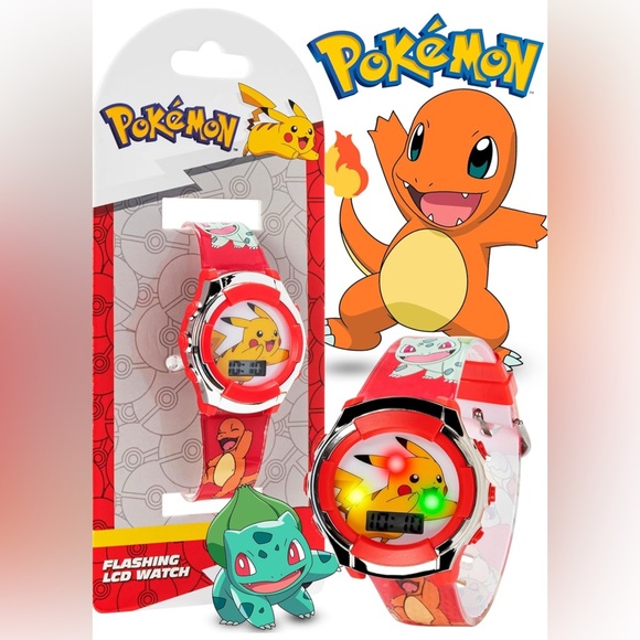 Accutime Kids Pokemon Digital LCD Watch Light up - Picture 2 of 4